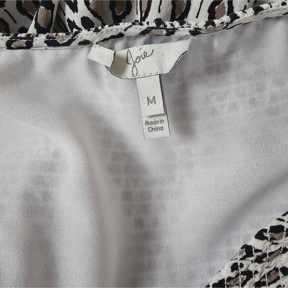 Joie Women's Blouson Sleeveless 100% Silk Lined Midi Dress Geometric Cocktail M - Picture 4 of 12